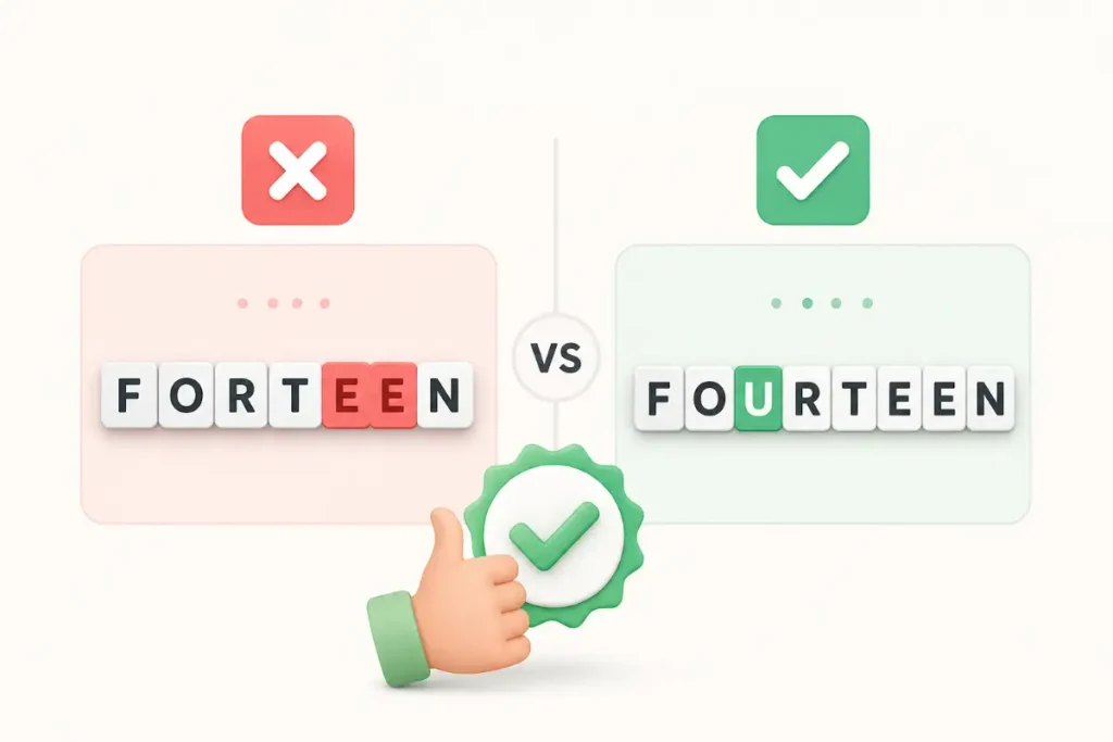 How to Spell Fourteen Correctly