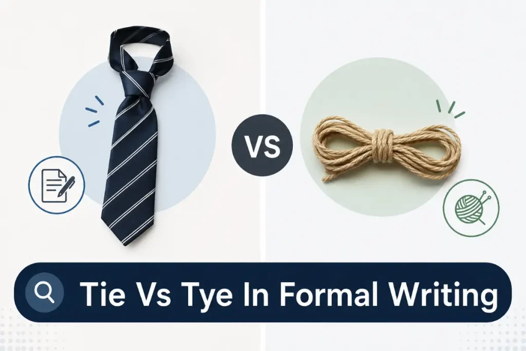 Tie Vs Tye In Formal Writing