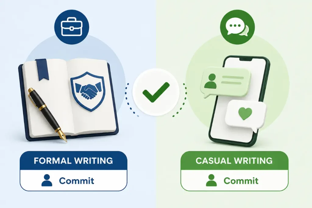 Commit In Formal And Casual Writing