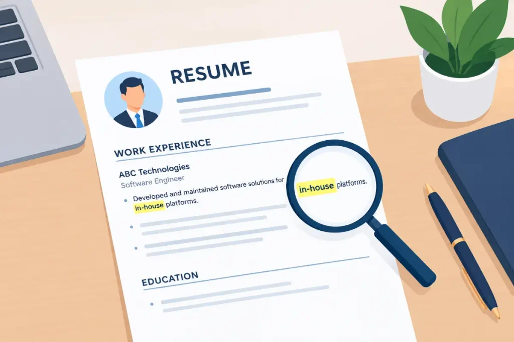 Inhouse Or In-House In A Resume
