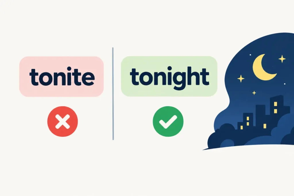 The Correct Spelling of Tonight